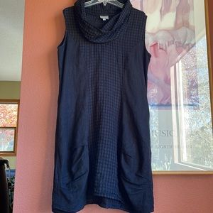 Niche Nilgun Derman Perception Tunic Puckered Black Dress w/Cowl Neck, Size S